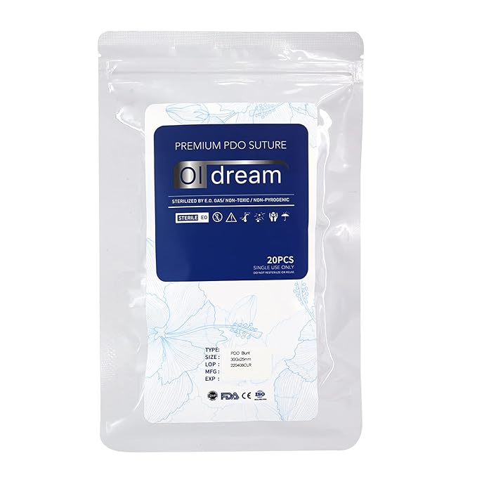 Pdo Threads Eye Lift for Eyes, Mono Screw Type, B-Type, 30G25MM, 20pcs