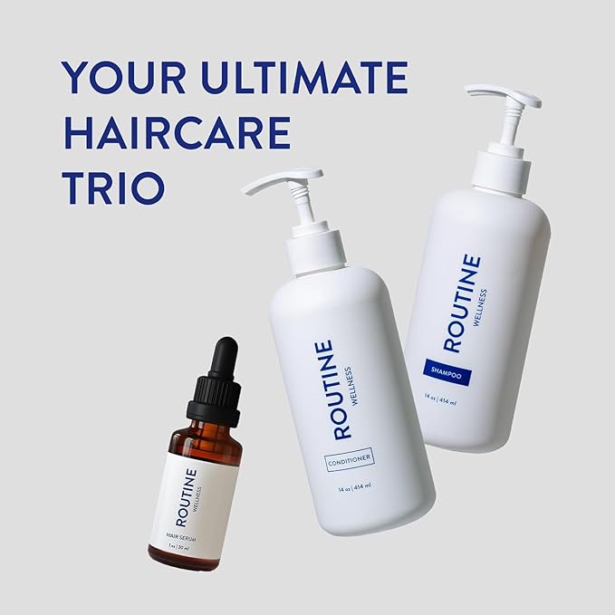 Routine Wellness Advanced Hair Serum - Nourishing Scalp Treatment for Enhanced Hair Support and Thickness with Natural Oils, Ideal for Men & Women - 30ml (Pack of 3)