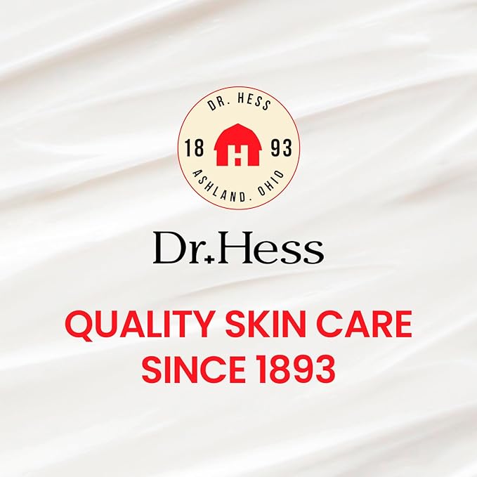Dr. Hess Genuine Hand Cream, Nourishing & Softening Lotion for Dry, Cracked Hands & Heels, Eczema Relief, with Lanolin, Beeswax, Olive Oil & Vitamin E, Cruelty-Free, Paraben & Sulfate-Free, 4 oz