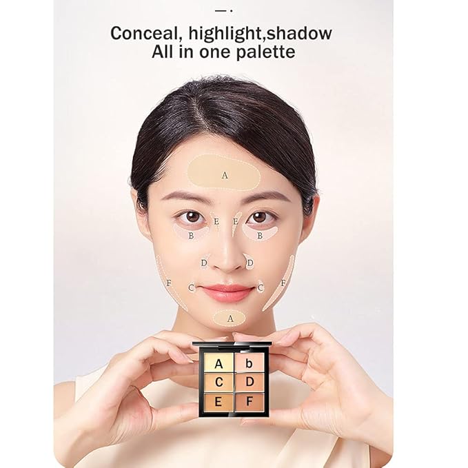 Concealer Palette 6 Shades Makeup Contour Palette Facial
