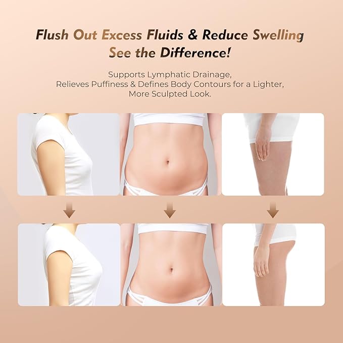 35-Speed 3-in-1 Microcurrent Lymphatic Drainage Massager for Legs Arms Belly, Body Sculpting Machine with Microcurrent, Cellulite Massage Tool,Light, Heat |Vibration, Promotes Circulation Skin Renewal