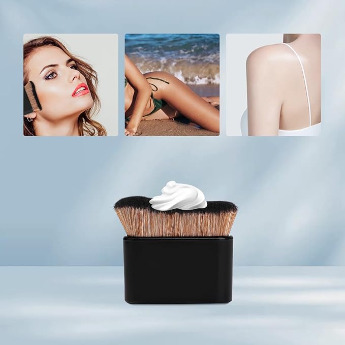Self Tanning Brush,Self Tanning Brush Applicator,Kabuki Tanning Brush, Foundation Brush, Blush Brush, Shadow Brush, Best Tanning Sunscreen Brush for Face, Hands and Feet