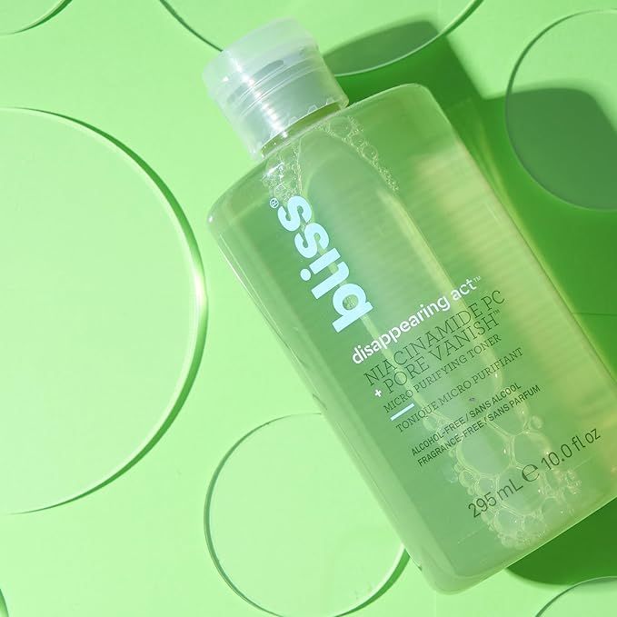 Bliss Disappearing Act Niacinamide Toner - 10 Fl Oz - Pore Vanish Complex - Purifies and Minimizes Pores - Alcohol-Free Face Toner - Clean - Vegan & Cruelty Free