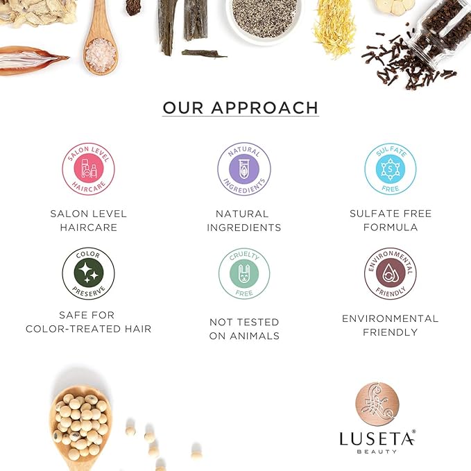 Luseta Tea Tree & Argan Oil Detangling Shampoo & Conditioner Set, 2 x 33.8 Oz