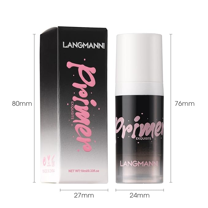 LANGMANNI Matte Grip Face Primer, Transparent Skin Perfecting Oz, 3)