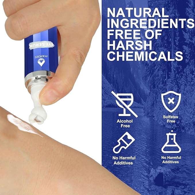 Under Eye Cream with 8% Caffeine & Retinol | Hyaluronic Acid, Niacinamide & Peptides | Eye Roller for Puffy Eyes, Dark Circles & Wrinkles | 2 fl. oz.…