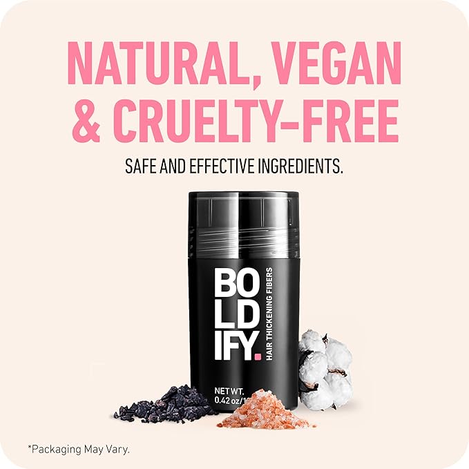 BOLDIFY Hair Fibers (12g) - Fill In Thinning and Fine Hair for an Instantly Fuller, Thicker Look - 14 Shades for Women & Men - Medium Blonde