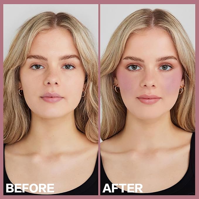 2Pcs Cream Blush Makeup Stick,Monochromatic Multi-Stick Face Blush