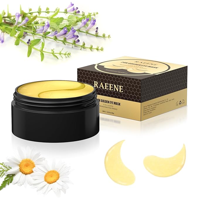 Under Eye Patches (60 Pcs) - 24K Gold Under Eye Mask - Collagen Eye Gel Pads for Removing Dark Circles, Puffiness & Wrinkles Refresh Your Skin