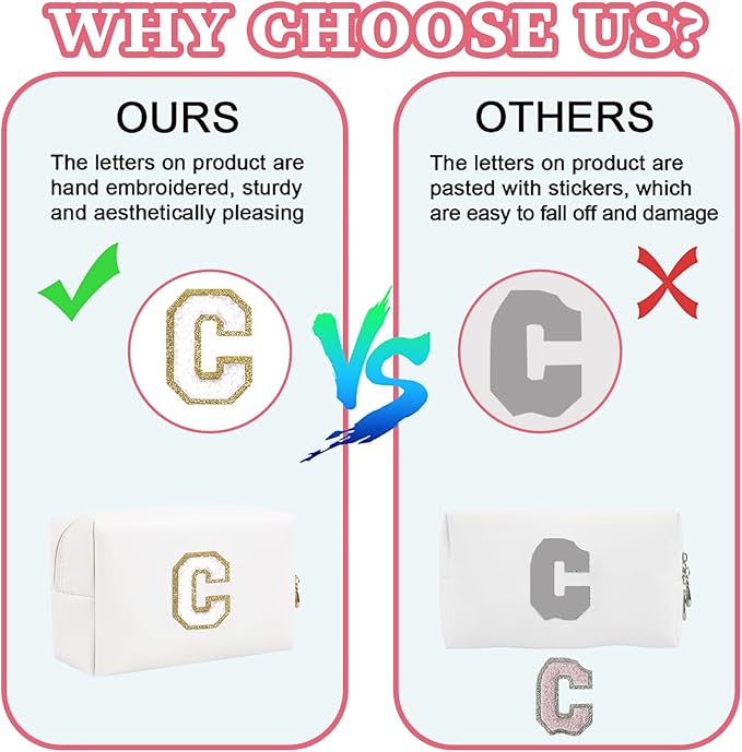 Personalized initial letter patch makeup