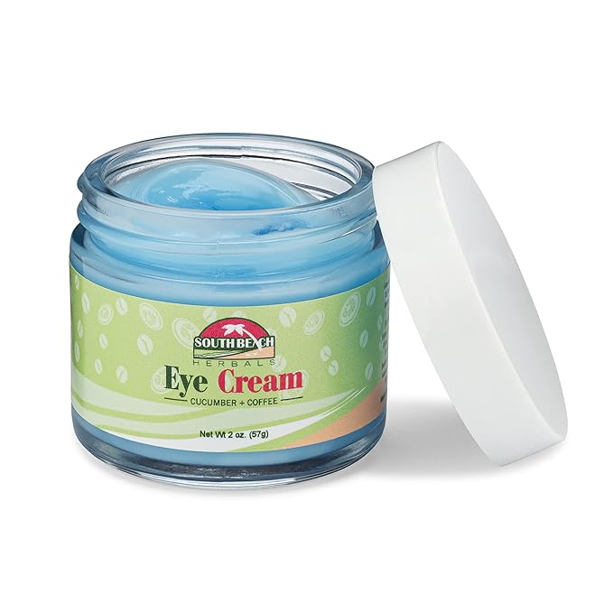 South Beach Herbals Cucumber & Coffee Anti Aging Eye Cream - Brightening and Tightening Anti Wrinkle Under Eye Treatment for Women and Men - Eye Cream for Dark Circles and Puffiness (2 oz.)