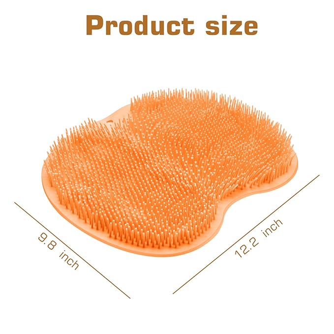 Shower foot scrubber mat back