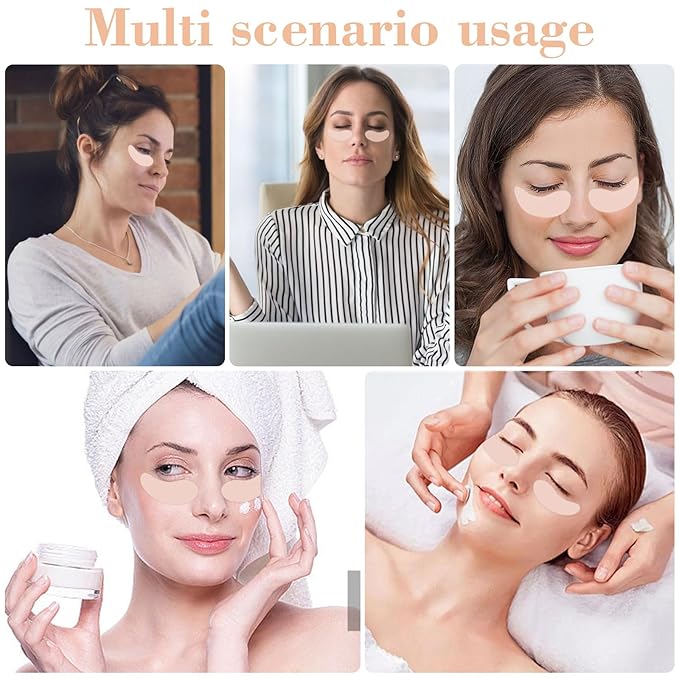 Under Eye Patches -2 Pairs Reusable Silicone Eye Patches to Boost Hydration, Reduce Dark Circles, Plump Fine Lines & Wrinkles,with Tin Case