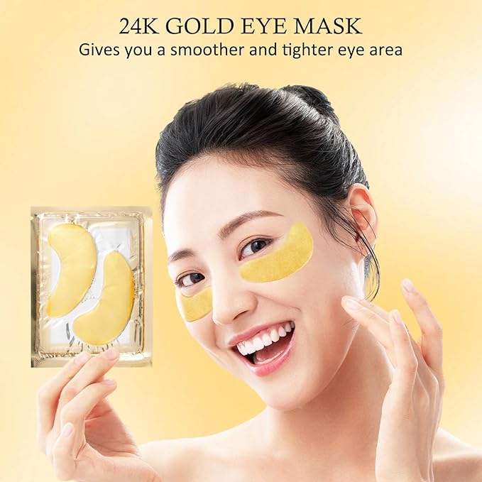 Under Eye Patches for Puffy Eyes and Dark Circles,24 Pcs Collagen Under Eye Mask Skin Care Products,Snail Mucin Eye Patches,Wrinkle Patches