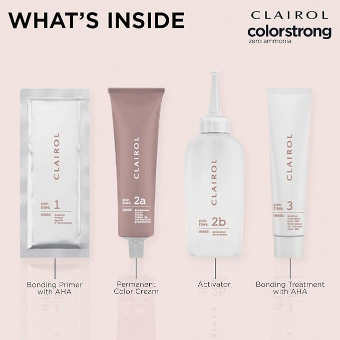 Clairol ColorStrong Permanent Zero Ammonia Hair Dye, 6.0 Light Brown - Roma Hair Color, Pack of 1