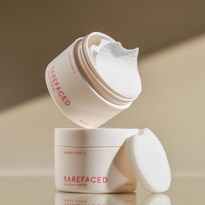 Barefaced Toning Pads II (60 Count) Exfoliating and Resurfacing for Acne Skin