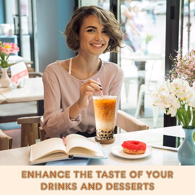 Fanale Brown Sugar Popping Boba Pearls, Vegan, Non GMO, Gluten Free, Fat Free, Perfect for Bubble Tea, Smoothies, Ice Cream, Desserts, and Beverages.