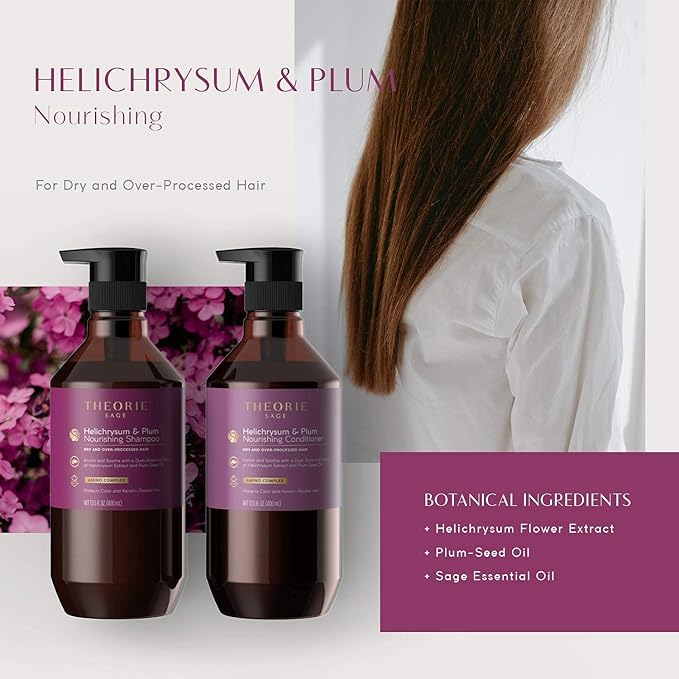 Theorie Helichrysum & Plum - Nourishing Conditioner - For Dry & Over Processed Hair, 800mL