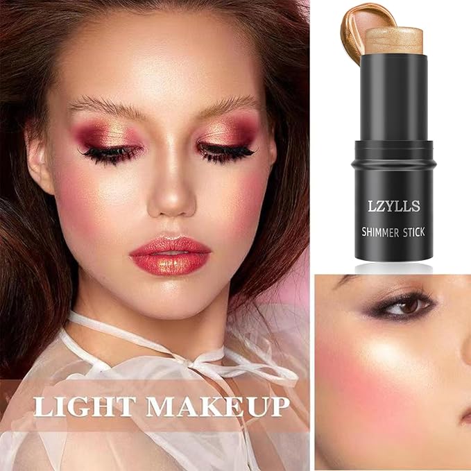 Cream Blush Stick with Brush,Waterproof Multi Cream Blush Skin Q3