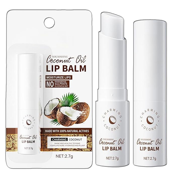 Coconut Lip Balm, Hydrating Lip Balm, Lip Balm With Vtaimin E, Flavored Lip Balm, Hydrating Lip Balm for Women Gilrs