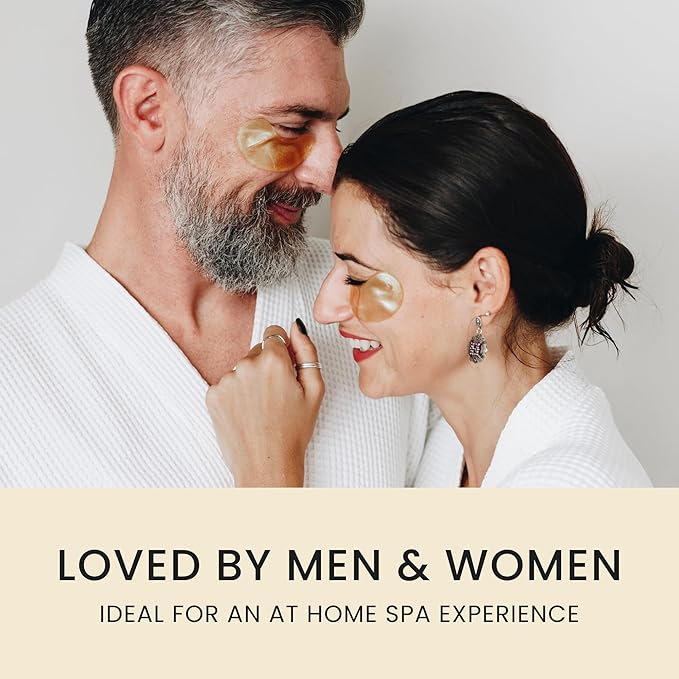 24K Gold Under Eye Patches, Eye Mask,Eye Patches for Puffy Eyes and Dark Circles, Eye Masks Skincare (16 Pair (Pack of 1))