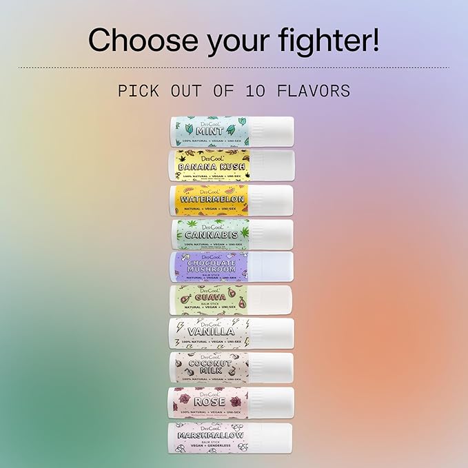 DedCool - Lip Balm Stick (Vanilla) Jumbo, Vegan, Flavored, Coconut Oil Lip Balm, Long Lasting, Moisturization, Hydrates Dry & Chapped Lips, Vegan, Natural, Clean, Non-Toxic, Fragrance For All