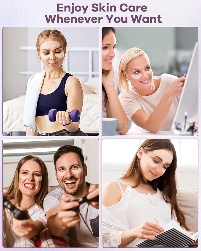 Reusable Anti-Wrinkle Patches Set, Reusable Silicone Patches Set, Forehead, Undereye and Smile Lines Repair