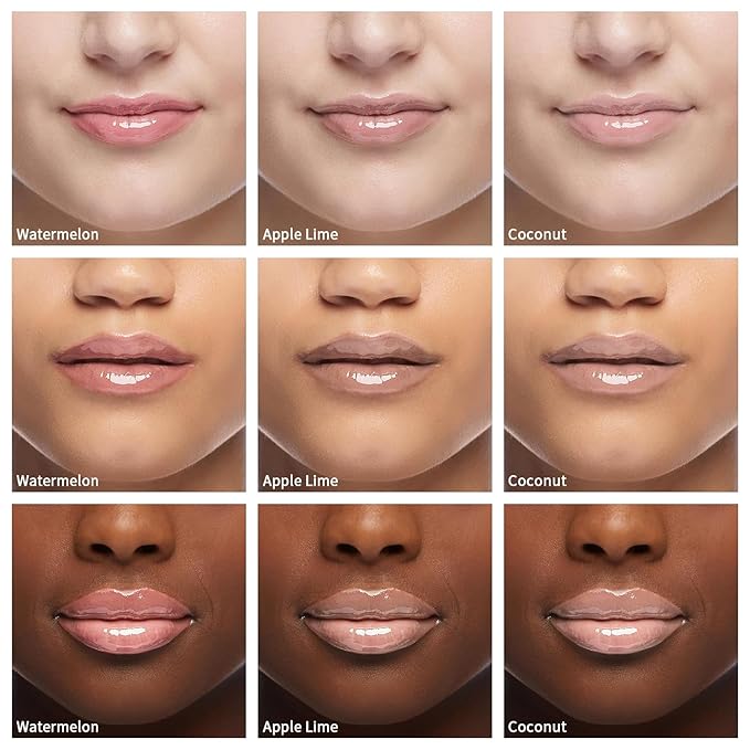 3 Pcs Bee Lip Balm Honey Pot, Coconut Watermelon Apple Lime Lip Mask Overnight, Moisturizing Lip Sleeping Mask, Hydrate Repair Prevent Dry Cracked Lip Exfoliator (Coconut +Watermelon+Apple Lime)