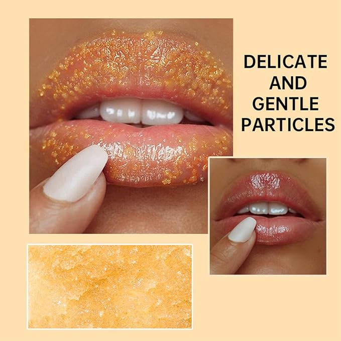 Turmeric Lemon Lip Scrub for Dark Lips with Brush, Turmeric lip Exfoliator with Aloe Vera, lip Scrubber Exfoliator for Dark, Dry, Chapped LiPs, Reduce Fine Lines, Hydrate LIp exfoliator Scrub (1 PCS)