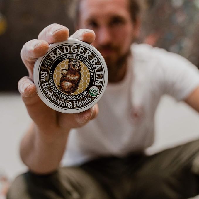 Badger Healing Balm, Hard Working Hands Cream, Organic Hand Cream for Dry Cracked Hands, Long Lasting Hand Moisturizer/Dry Hands Treatment, .75 oz Tin, 2-Pack