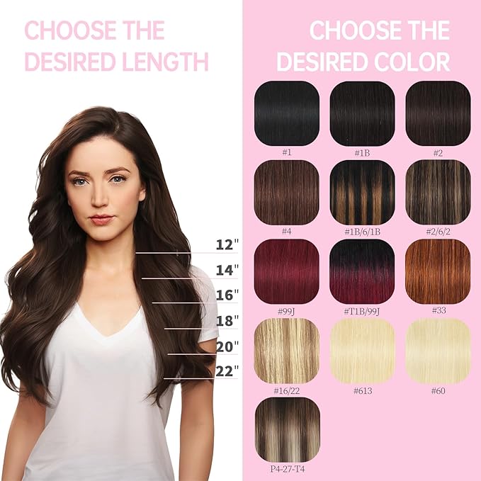 #1B/6/1B Tape in Hair Extensions Human Hair, 18inch 20Pcs Balayage Natural Black to Chestnut Brown Balayage Hair Extensions,Straight Silky 50g Remy Tape ins for Women Girls