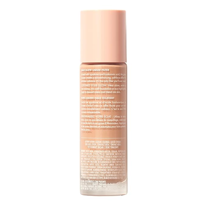 e.l.f. Halo Glow Liquid Filter, Complexion Booster For 3 Light/Medium