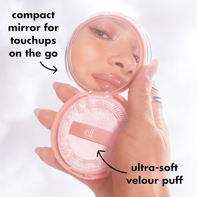 e.l.f. Halo Glow Powder Filter, Ultra-fine Finishing Powder, Smooths The Look of Pores & Fine Lines, Creates A Soft-Focus Glow, Vegan & Cruelty-Free, Tan Neutral Warm