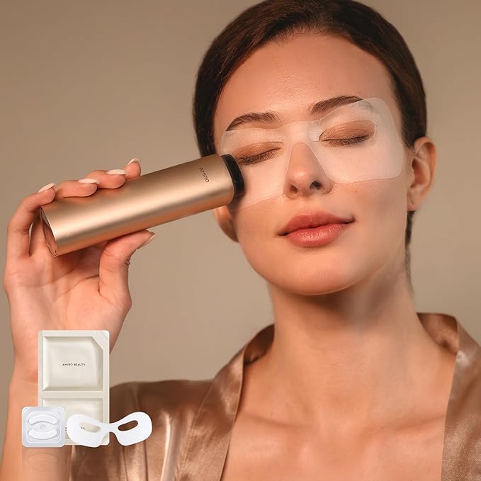 AMIRO Eye Mask, V-Face Mask & 70ml Preparation Gel Set for R3 Turbo Facial Device - Complete Kit for Eye Rejuvenation & Facial Lifting