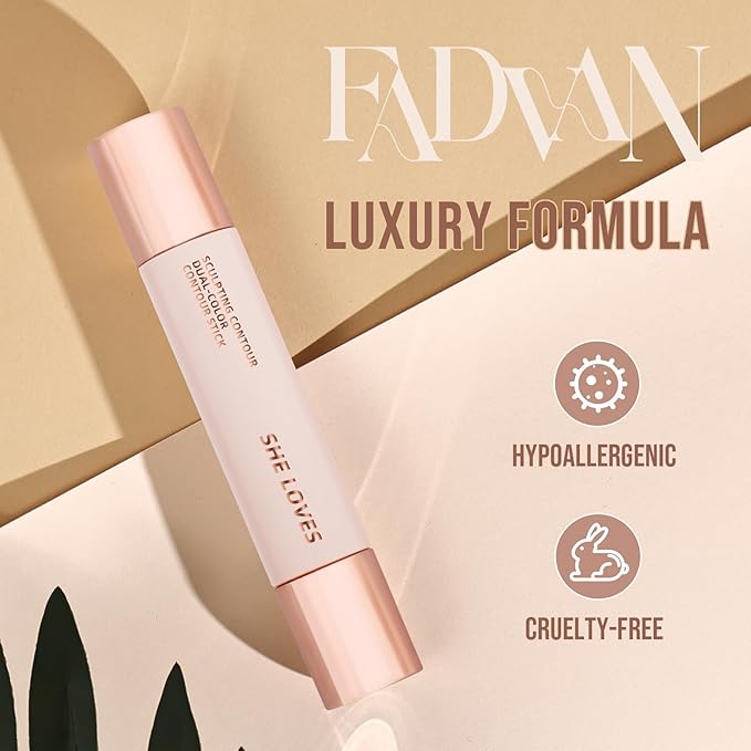 Contour Stick, Highlighter Makeup, 2 in 1 Cream Face (02#)