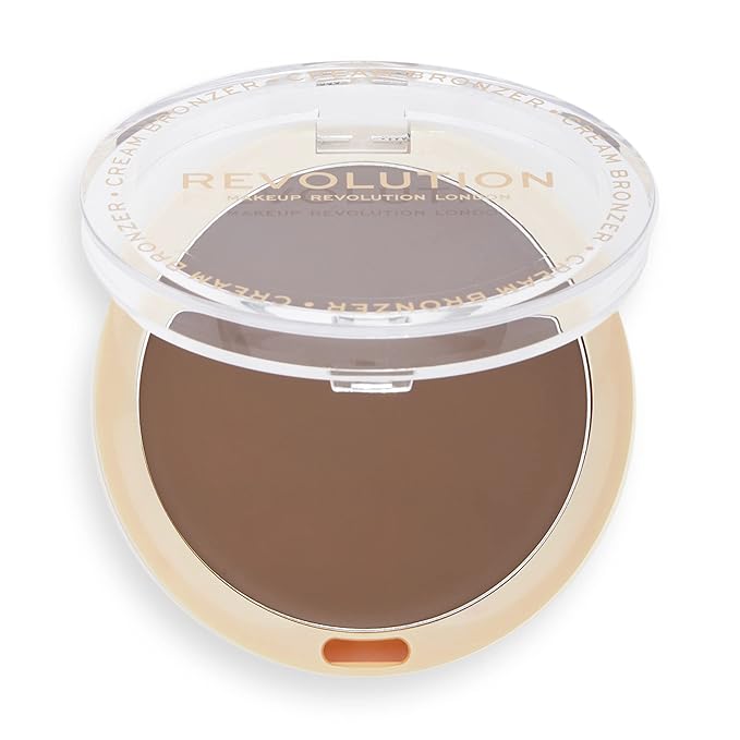 Revolution Beauty, Ultra Cream Face Bronzer, Buildable & Blendable Cream Contour, Vegan & Cruelty Free, Dark, 0.24 Oz.