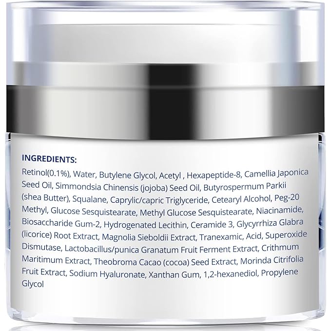 HSBCC Neck Cream for Tightening and Firming: Acetyl Hexapeptide-8 Retinol Shea Butter Niacinamide - Smoothes Wrinkles Skin Tighten and Lift Neck Cream (60ml)