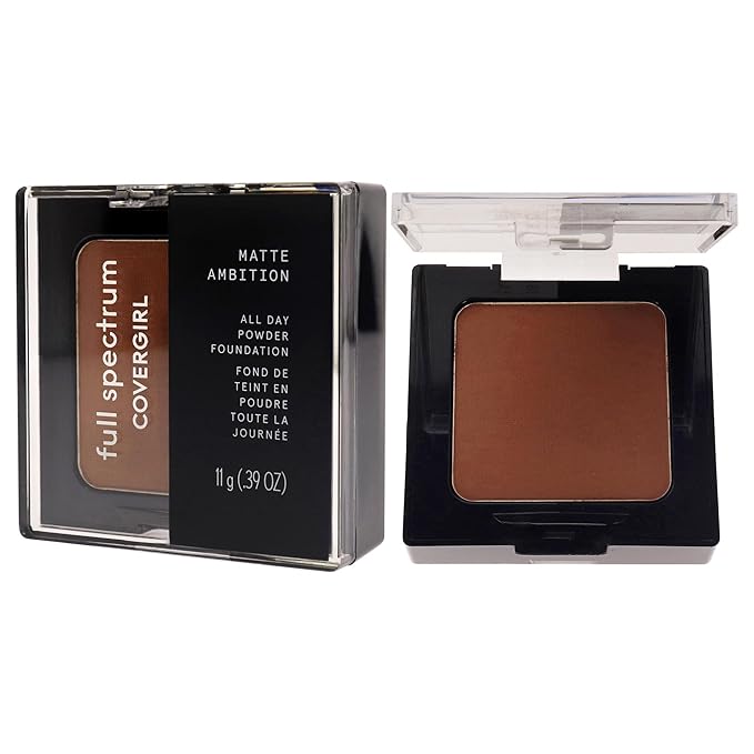 COVERGIRL Matte Ambition, All Day Powder Foundation, Deep Cool 3, 0.38 Ounce