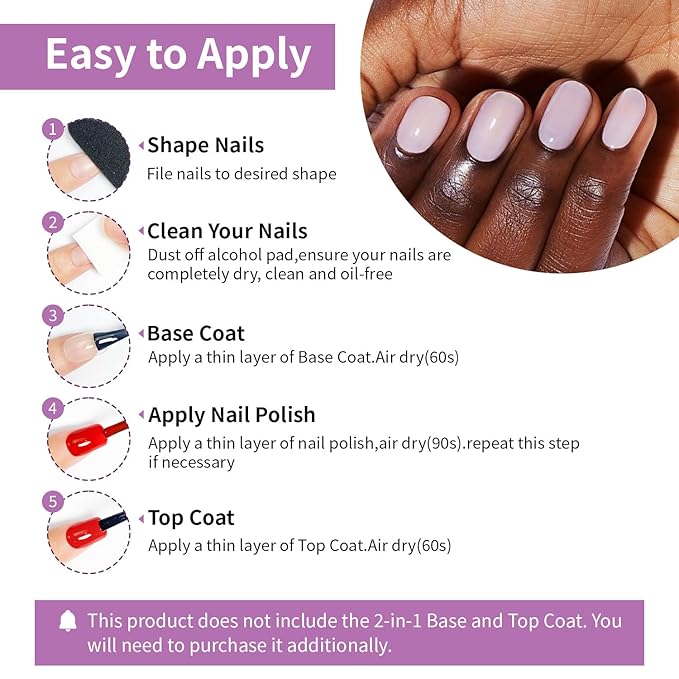 10ml Nude Pink Nail Polish Set 6 Colors Brown Red Purple All Seasons Neutral Color Quick Dry Nail Polish Set for Women Salon DIY Nail Art