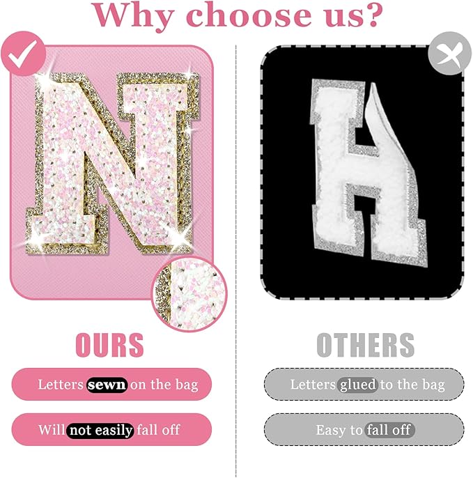 Personalized initial letter makeup bag,