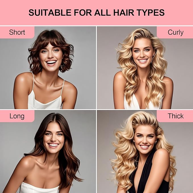 Heatless Curls Overnight Set - Jumbo Overnight Hair Curlers to Sleep In, Soft Velvet Hair Rollers for Women, No Damage Curls Styling Tools 3pcs