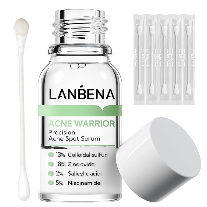 LANBENA Precision Acne Spot Serum, Acne Drying Lotion, Overnight Acne Treatment For Face, Dry Out Pimples, Blemishes, Zits And Clean Pores, 0.42 Fl Oz