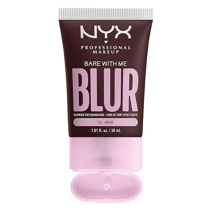 NYX PROFESSIONAL MAKEUP Bare With Me Blur Skin Tint Foundation Make Up with Matcha, Glycerin & Niacinamide - Java