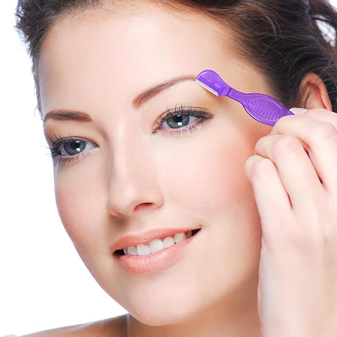 60 Pieces Eyebrow Razor Eyebrow Knife Eyebrows Shaper Trimmer Shaver Facial Hair Razor Tool for Christmas Valentine's Day Giving (Assorted Colors)