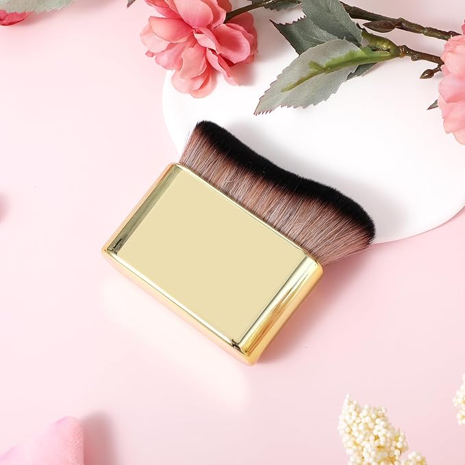 Self Tan Brush Soft Body Makeup Brush Portable Self Tanning Brush Self Tanner Face Brush For Body & Leg Makeup(Gold)