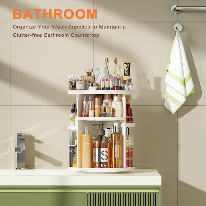 Rotating makeup organizer, 360 spinning