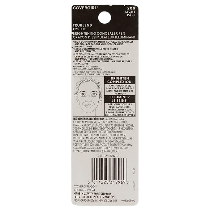 COVERGIRL Trublend It's Lit Concealer, Light L3-l7, 0.10 Ounce