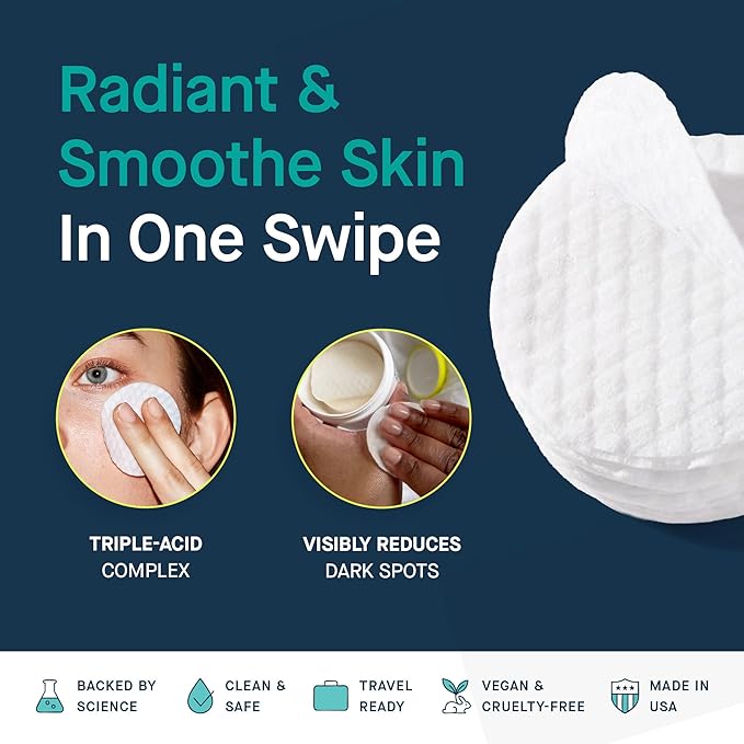 SLMD by Dr. Pimple Popper - AHA BHA Swipes - Daily Resurfacing Pads for Face & Body - Facial Exfoliating Resurface, Treat, and Prevent Acne