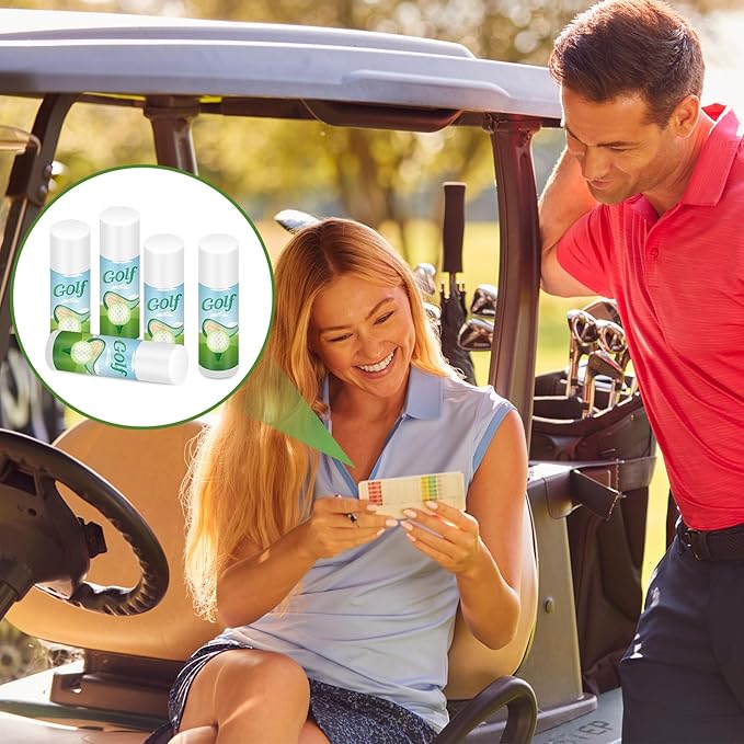 Demissle 24 Pcs Sports Team Gifts Sports Lip Balm Sports Party Favors Sports Theme Lipstick for Team Gifts(Golf)