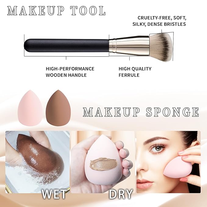 Makeup Set for Women Full Kit, Multipurpose Women’s Makeup Sets, Includes Eyeshadow Palette, Foundation Face Primer, Liquid Lipstick, Eyebrow Pencil Eyeliner Mascara, Makeup Brush